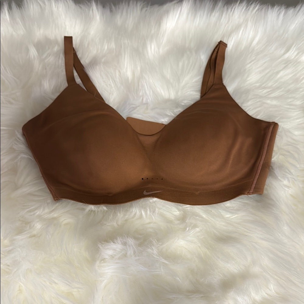 Nike Brown Full Coverage Bra with Adjustable Straps